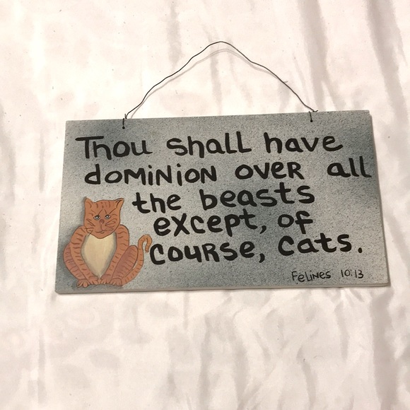 unbranded Other - Sign for Cat Lovers